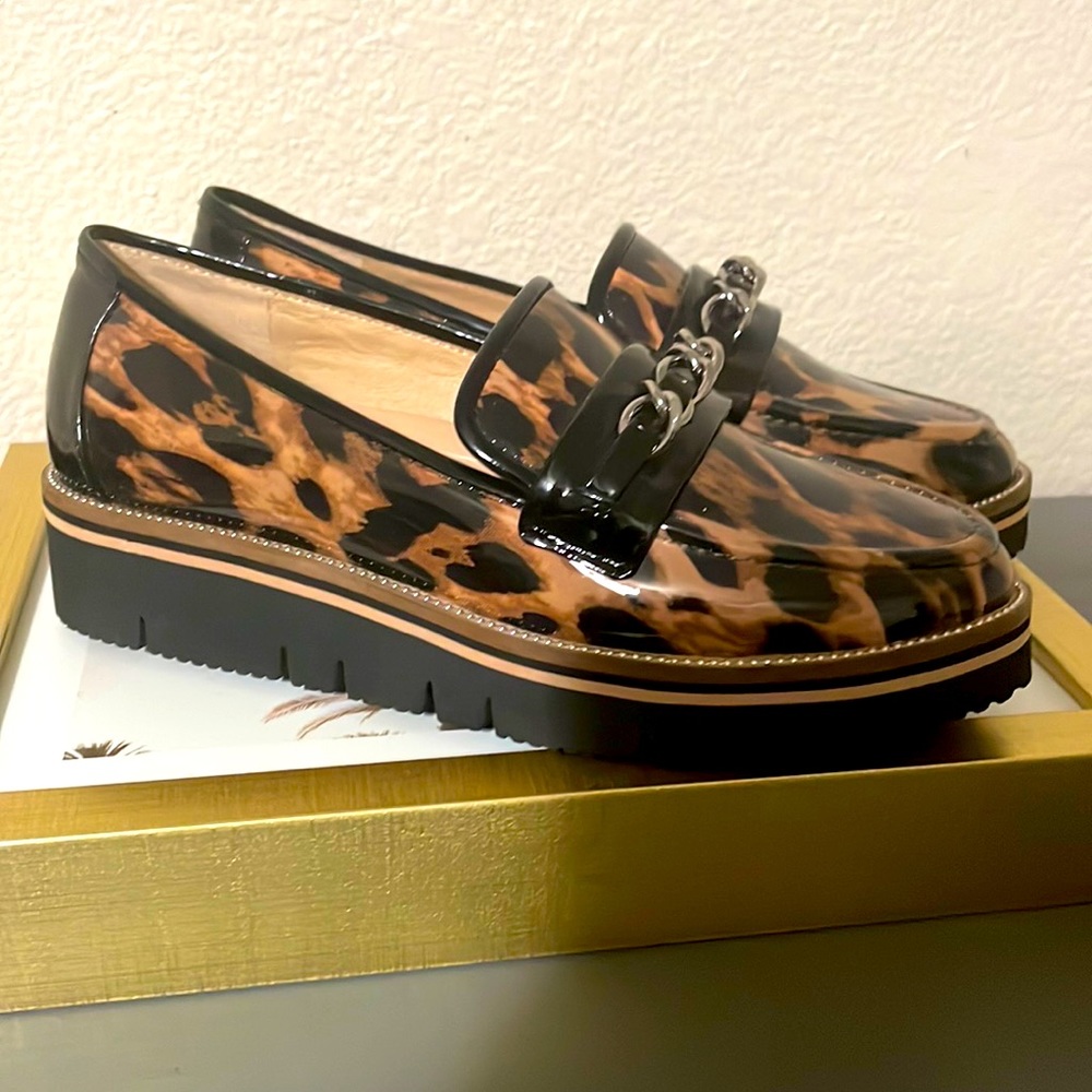 New Alex Marie cheetah loafer shoes.